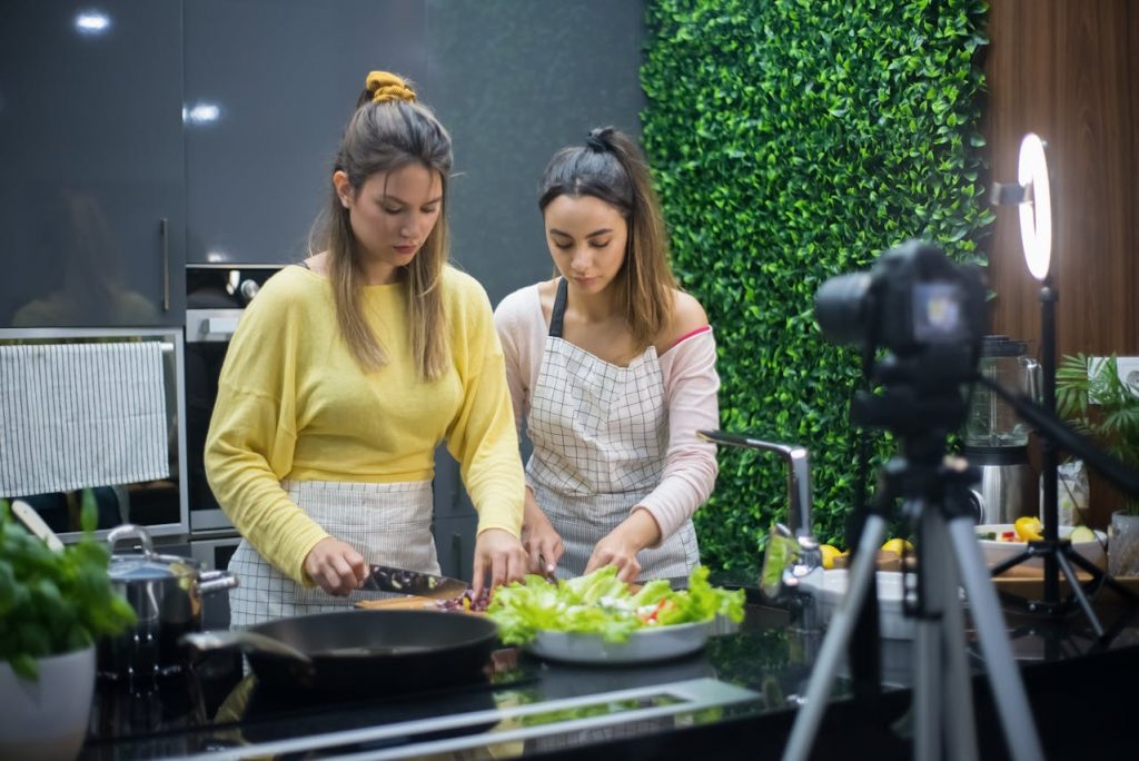 Two Woman Earning Online Income from Cooking class videos