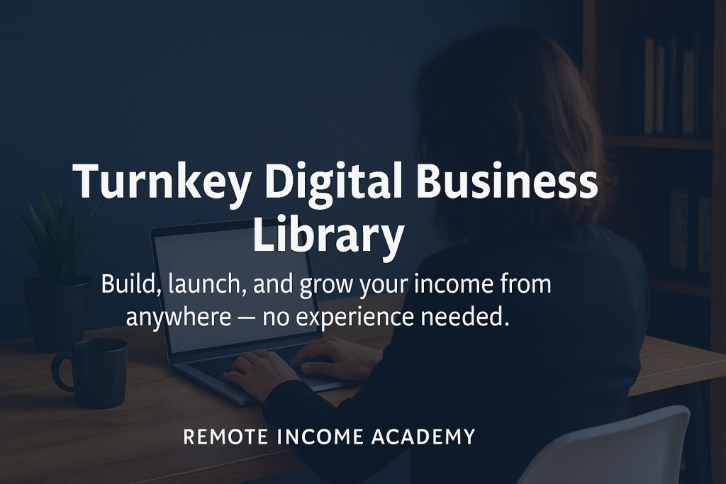 Online Business Opportunity to Work from Home; Complete Turnkey Business