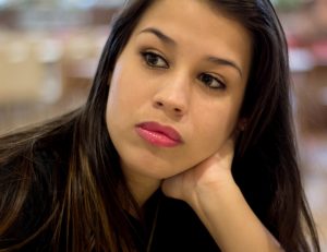 Motivation to Success. Woman Thinking about starting business opportunities online