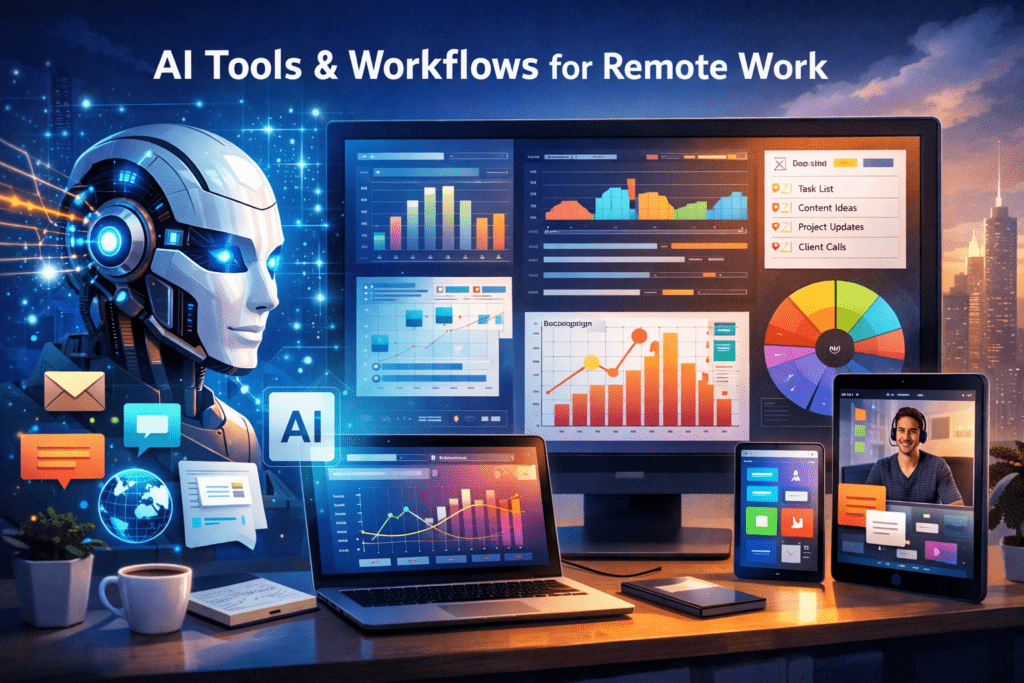 AI side hustles for beginners using AI Tools to build a Remote Income Online